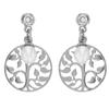 [R5011] - Artisanal Silver Earrings 'Tree of Life' Silver White (rhodium) - 23x15mm