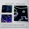 3Pcs Neon Artistic Creatures Bedding Sets For All Sizes New 3D Printed Bed Cover Comforter Duvet Cover Pillowcase Bedroom Decoration