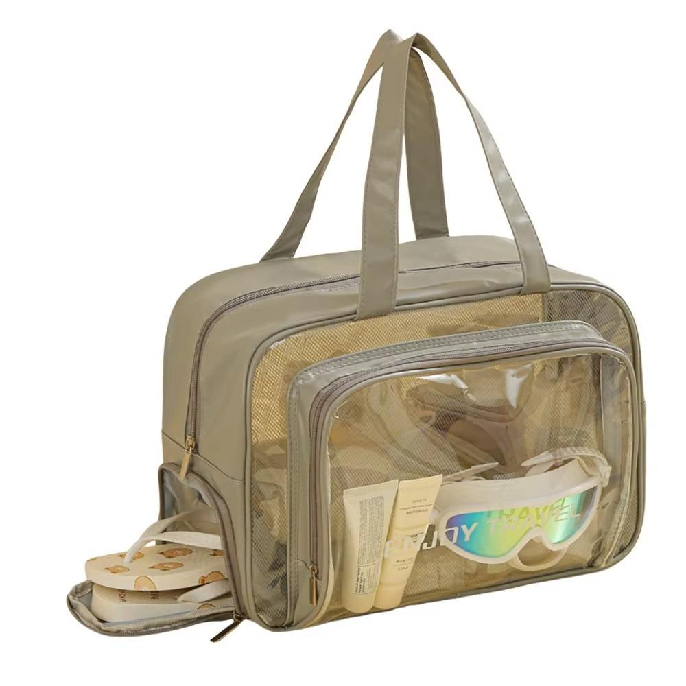 Pu Transparent Waterproof Cosmetic Bag PVC Make Up Bag Travel Storage Bag  Travel