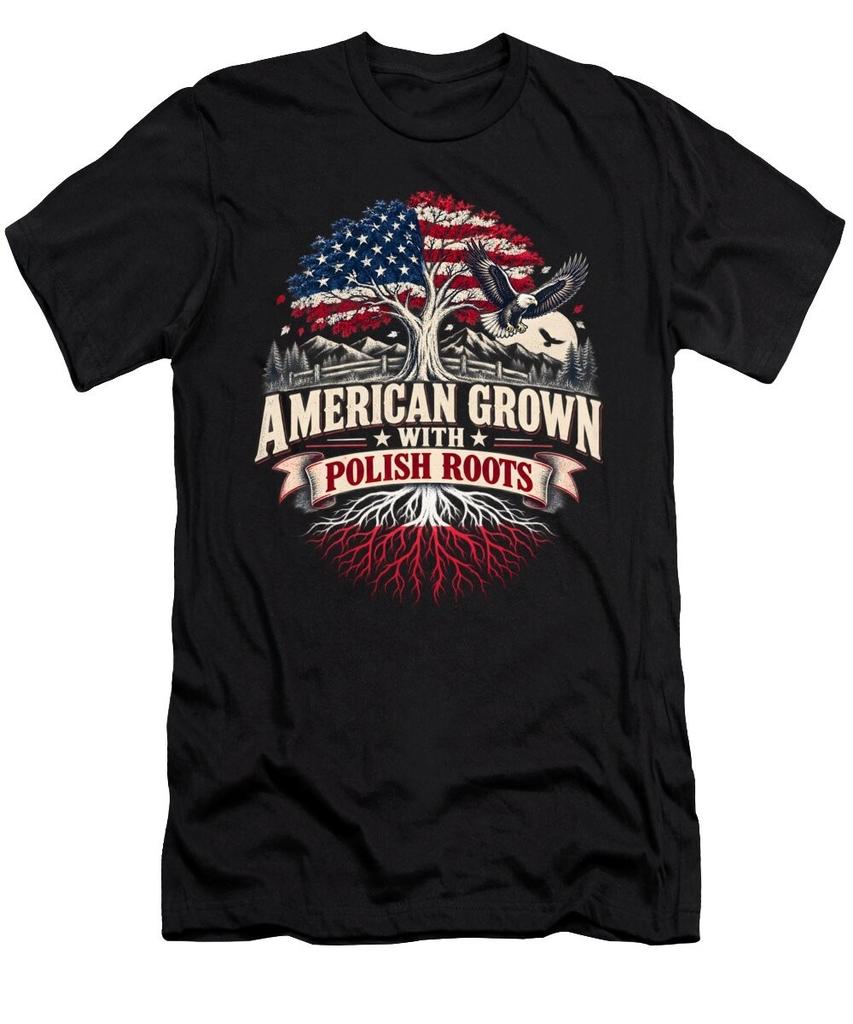 American Grown Polish Roots Shirt, Polish Heritage Tee, Family Roots Gift