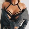 Alluring Women Cage Bra Elastic Cage Bra Strappy Hollow Out Bra Bustier
