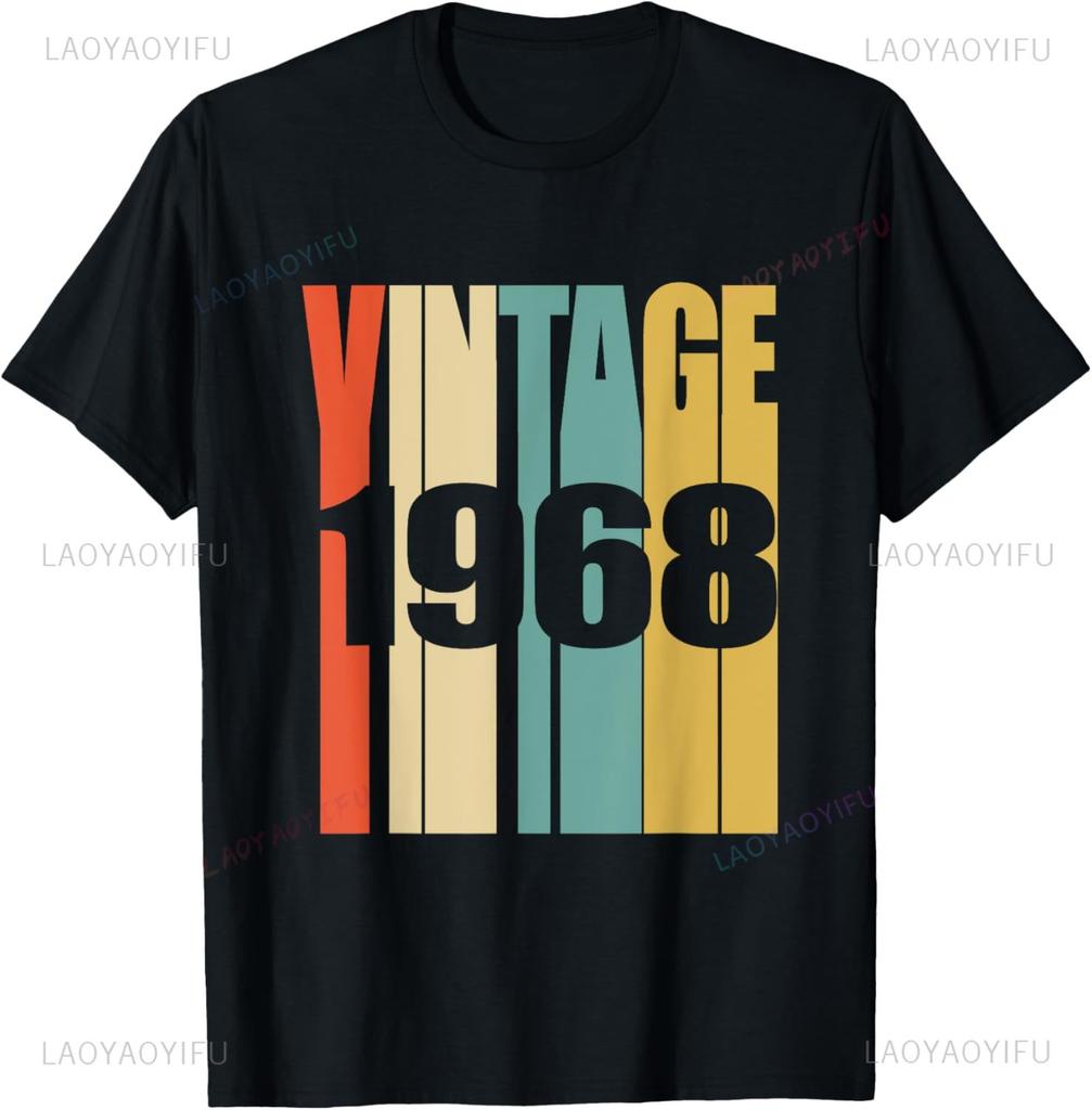 57th Birthday 57 Years Old Man Woman Vintage 1968 T-Shirt Funny Shirt Custom T-Shirt Unisex Summer Streetwear Tops Camisas