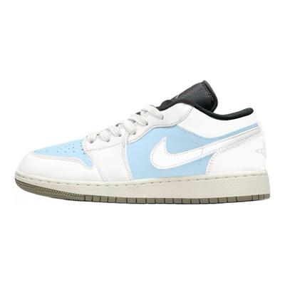 Air Jordan 1 Sea Salt Coconut Устойчивые к истиранию Низкие Винтажные Баскетбольные Кроссовки Унисекс Небесно-голубые 553558-092(Команда1119-)