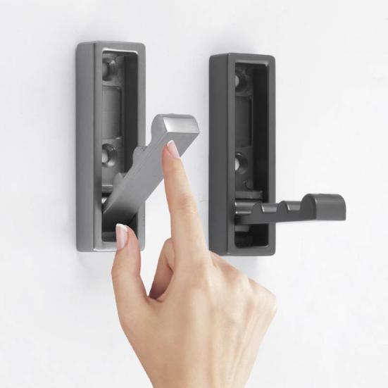 Folding Wall Hook Coat Hanger Sturdy Construction Strong Load-bearing Easy To Install 90-degree Swivel Heavy Duty Wall Hook