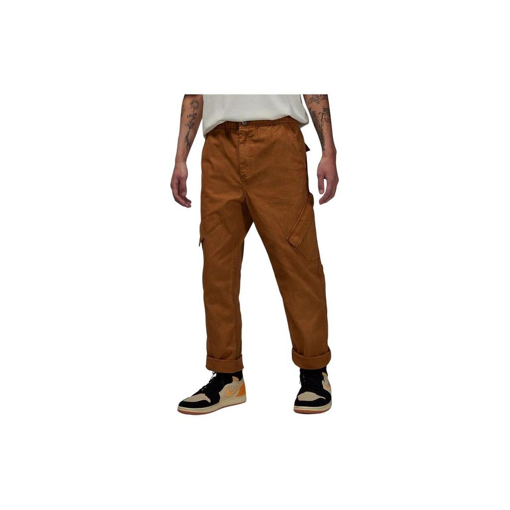 Jordan Однотонные повседневные рабочие брюки на молнии для мужчин цвета хаки FN6365-231