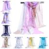 Sun Protection Shawl Silk Flower Print Wrap Hijab Fashion Long Chiffon Scarf  Women
