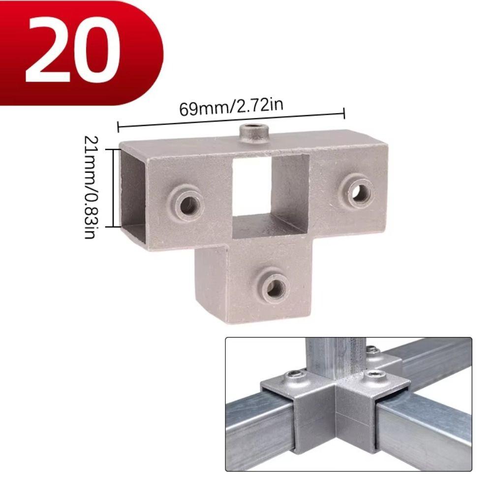 20x20mm Square Tube 25x25mm Aluminum Alloy Aluminum Alloy Elbow Fixed Pipe Clamp Connector Accessories Pipe Fixed Joint