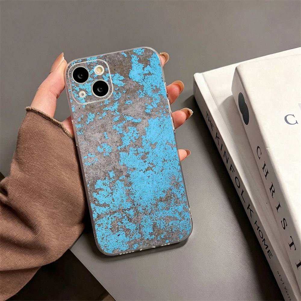 Ржавый чехол в индустриальном стиле для iPhone 17, 16, 15, 14, 13, 12, 11 Plus, Pro Max Мягкая прозрачная крышка