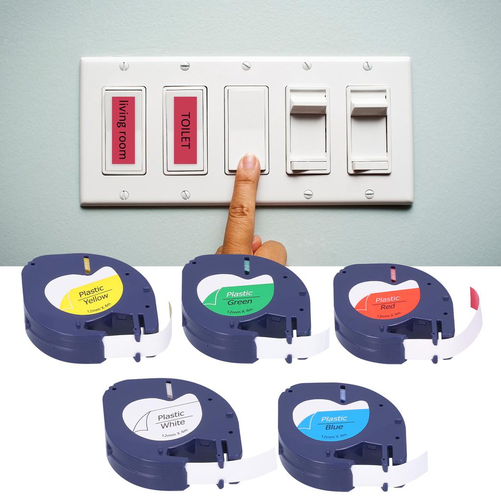 Сменная этикеточная лента для принтера LETRATAG, аксессуары для печати на ленте 12 мм x 4 метра