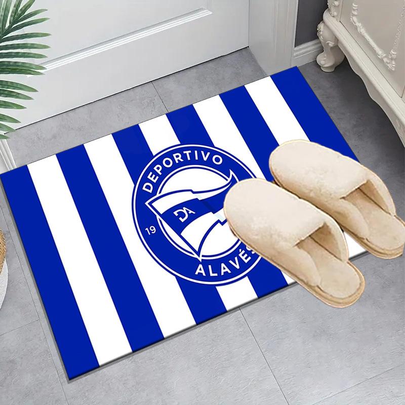 1PC Deportivo Alaves Crest Rug Game Carpet, Floor Mat for Bedroom Living Room Entryway Rug, Home Decor Idea Gift for Christmas birthday