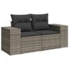 VidaXL Salon de Jardin avec Coussins 10 pcs, Canapés de Terrasse, Ensemble de Meubles de Patio, Mobilier d'Extérieur, Gris 3225612