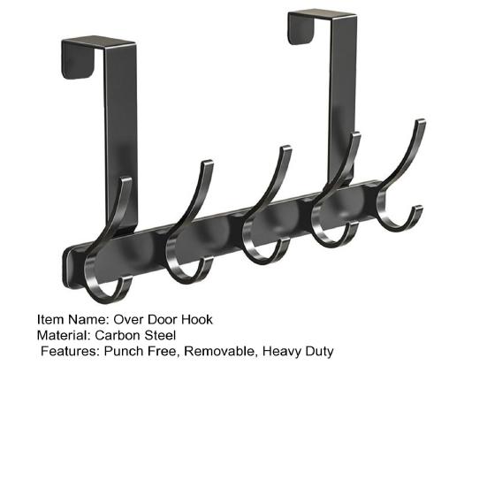 Наддверный крючок с 38510 крючками, без пробивания, съемный, из тяжелой углеродистой стали, на дверь, для подвешивания пальто, полотенец, сумок