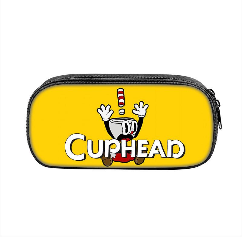 Пенал-сумка из нейлона с персонажами Cuphead для студентов и детей