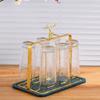 Innovative Glass Cup Drying Rack with Water Catching Feature Home Accessory for Clean and Dry Countertops Storage