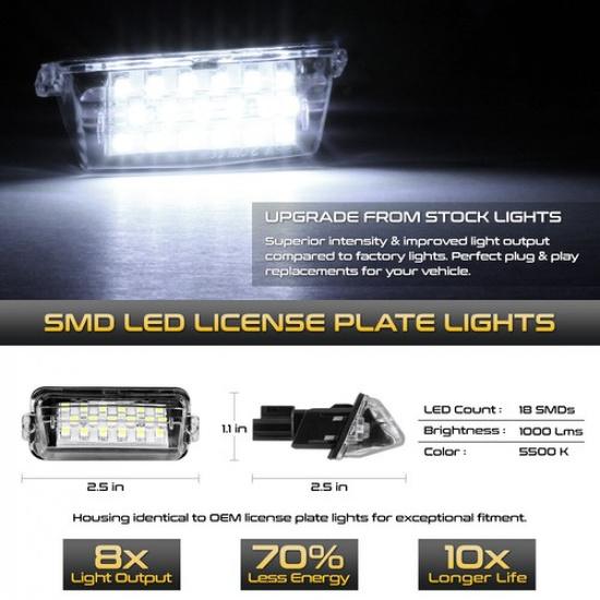 PURE LED SMD WHITE License Light Plate Lamp Fit Avalon Toyota Camry Highlander