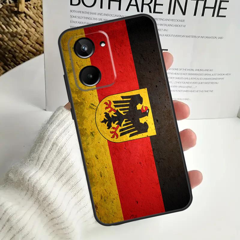 Флаг Германии Баннер для Realme GT Neo 5 GT5 9 10 11 12 Pro Plus C30 C31 C33 C35 C25s C21Y C51 C55 C67 C53 Чехол