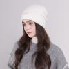 New Hat Women'S Winter Knitted Wool Hat Solid Color Versatile Warm Protection Wool Knitted Stacking Hat Cold Hat