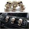 Skull Car Air Freshener Vent Clip Creative Ornament Halloween Car Air Vent Resin Decoration Skull Head Cover Car Decorative