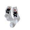 Cute Cat Short Medium Tube Socks Thin Striped Versatile Mesh Breathable Curled Socks