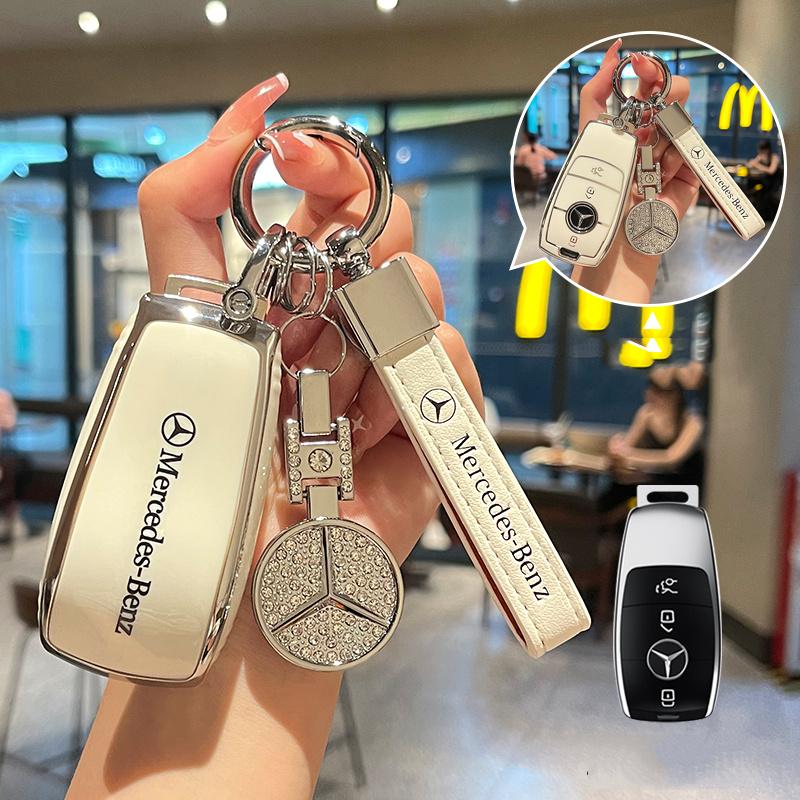 CRV1 Alloy Style Car Key Case Cover Shell Fob Key Case Waterproof For Mercedes Benz C260L A200L E200L E300L GLC260L Auto Accessories