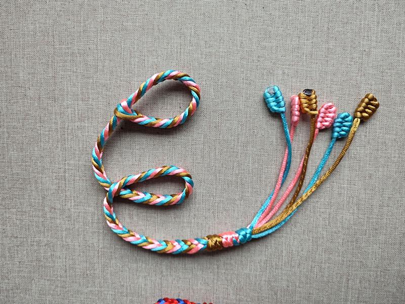 Hand-Woven Recurve Bow String Guard with Finger Tab Anti-Slip Cord