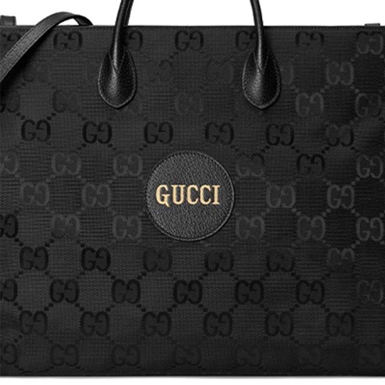 Gucci Кожаная сумка-тоут с логотипом Off The Grid Мужская сумка-тоут Черная 630353-H9HAN-1000