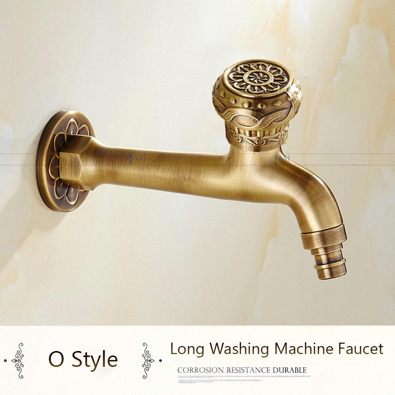 Антикварный латунный кран с резным драконом, кран для садового крана, кран для стиральной машины, уличный кран, одинарный холодный кран 1016