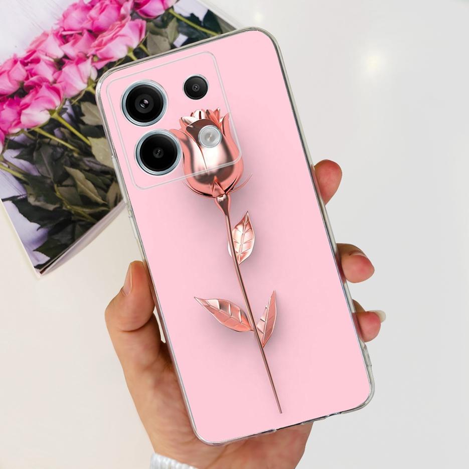 For Xiaomi Poco X6 5G Case PocoX6 Pro New Fashion Painted Cover Clear Silicone Phone Case For Xiaomi Poco X6 Pro X6Pro 5G Bumper