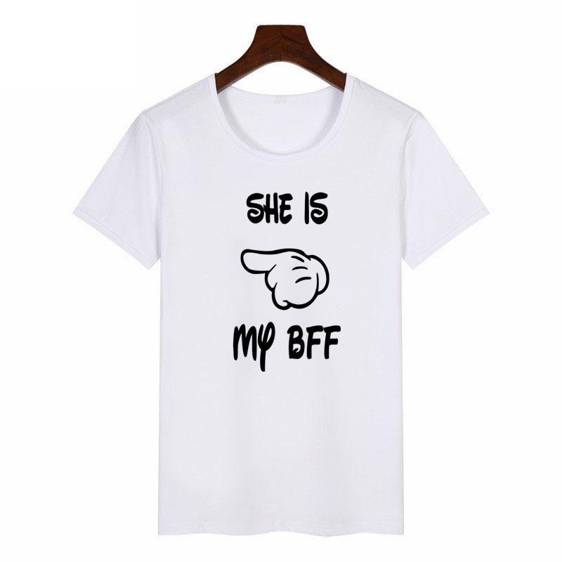 Summer 2023 Fashion Best Friend Shirts Women Short Sleeve T Shirt Bff Top Sisters Gifts For Friends Tees For Her