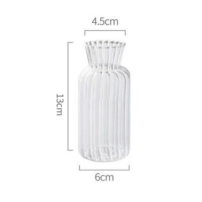 Скандинавская стеклянная ваза для украшения дома, аксессуары, Ins, прозрачная гидропонная бутылка для растений, декор для гостиной, свадебного стола, вазы