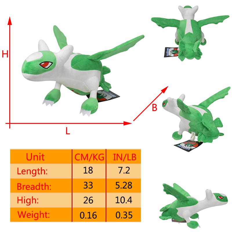 10 Стилей Плюшевые Игрушки Покемон Сияющий Райкваза Гаярдос Драгонайт Мягкие Набивные Куклы Пелуче Латиас Латиос Аниме Горячие Игрушки Подарки