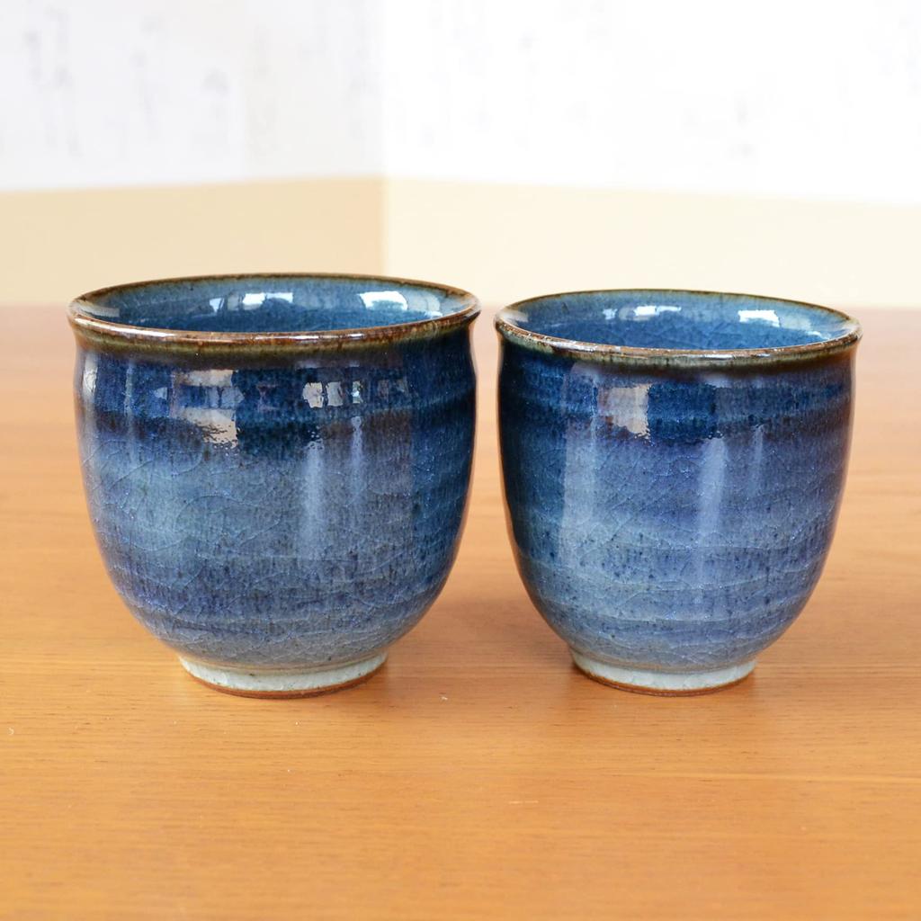 Пара чашек в подарочной упаковке, стильная чашка для супружеской пары цвета индиго, сделанная в Японии
