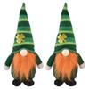 2pcs Gnomes Plush Representing Good Luck Expressing ST Patricks Day Feeling Irish Green Gnome