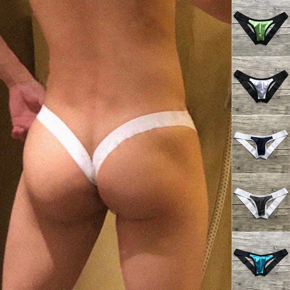 Bikini Briefs Bulge G-string Low Rise Mens Open Back
