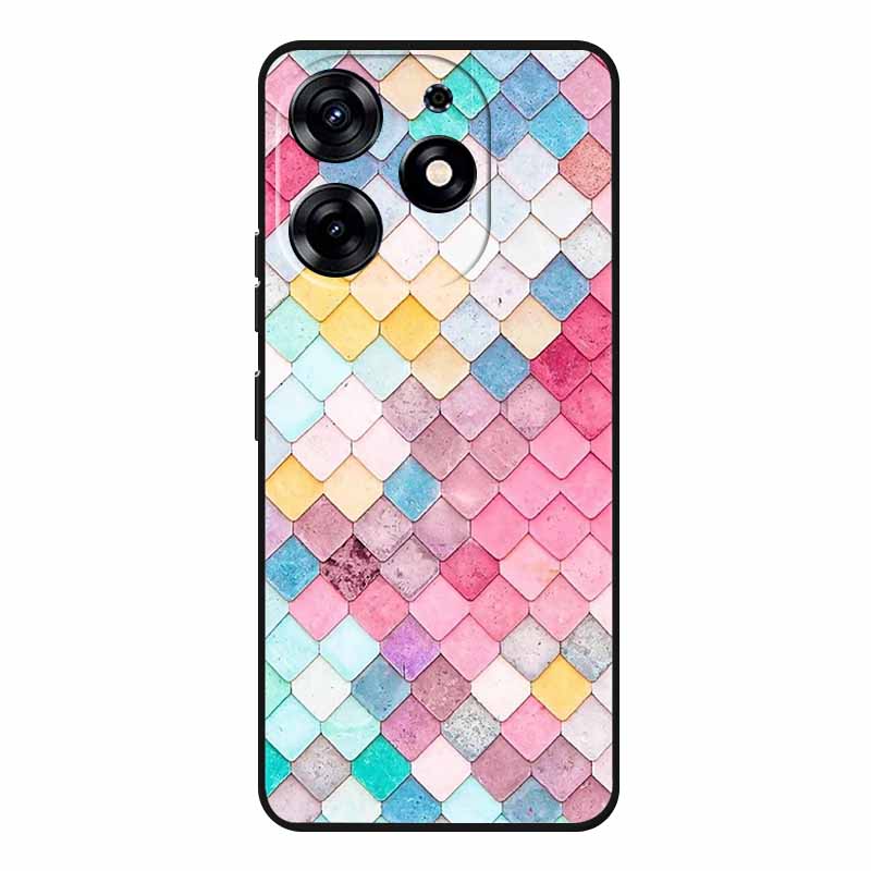 Милые Животные Мягкий Силиконовый TPU Чехол для Телефона Tecno Spark 20 Pro - Легкий и Ударопоглощающий Защитный Задний Чехол