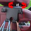 Car Back Seat Hanger 2Pcs - Seat Headrest Hooks Carbon Fiber, Mobile Phone Bag Handbag Holder, Car Seat Hooks