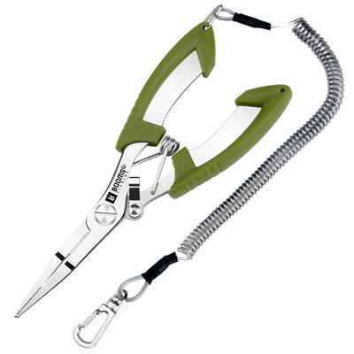 Booms Fishing H1 Рыболовные кусачки PE Удаляет Включает Батт Черные Плоскогубцы, Леска, Крючки, Веревка, (H01 Зеленый)
