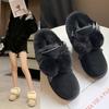 Winter New Warm Snow Boots, Women's Short Hairball Piled Beanie Shoes, Non-slip Bread Shoes, Popular Cotton Shoes