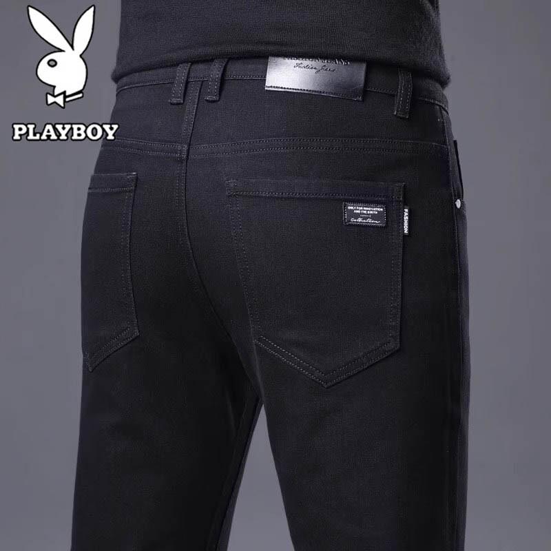 PLAYBOY Мужские джинсы слим-фит прямого кроя стрейч