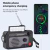 AM/FM Emergency Radio Solar Powered Hand Crank Radio with Bluetooth 5.0 Speaker LED Flashlight 2000mAh Power Bank Phone Charger