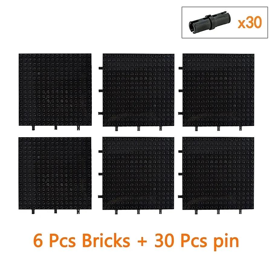 Совместимые 65803 2780 Технические кубики 16x16 Базовая пластина Мозаика Поп Пиксель-арт Кубики Детали MOC Перфорированная Базовая пластина Кубики