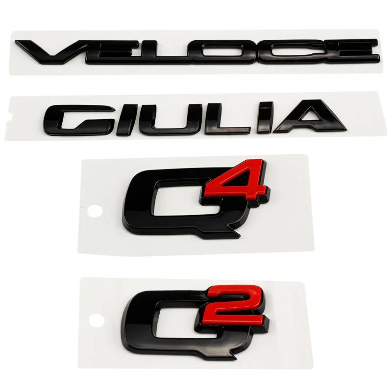 ABS Car Body Sticker Letters Badge Styling for Alfa Romeo STELVIO VELOCE GIULIA Q2 Q4 Ti Logo 2025 Auto Side Emblem AccessoriesHH9