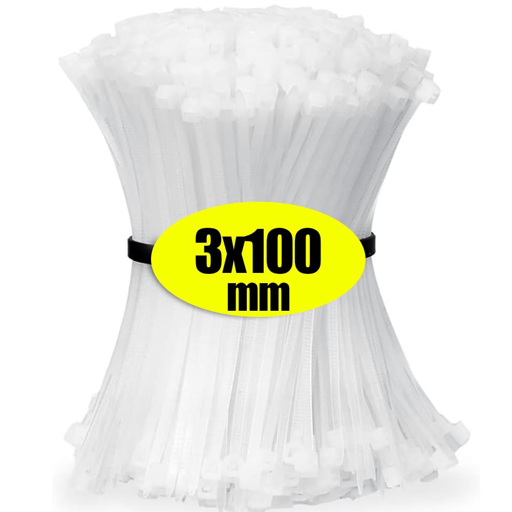 1000100Pcs Nylon Cable Ties Self-locking Cord Ties Straps Home Use Office Use Wire Zip Best Ties Adjustable Cables Fastening Loop