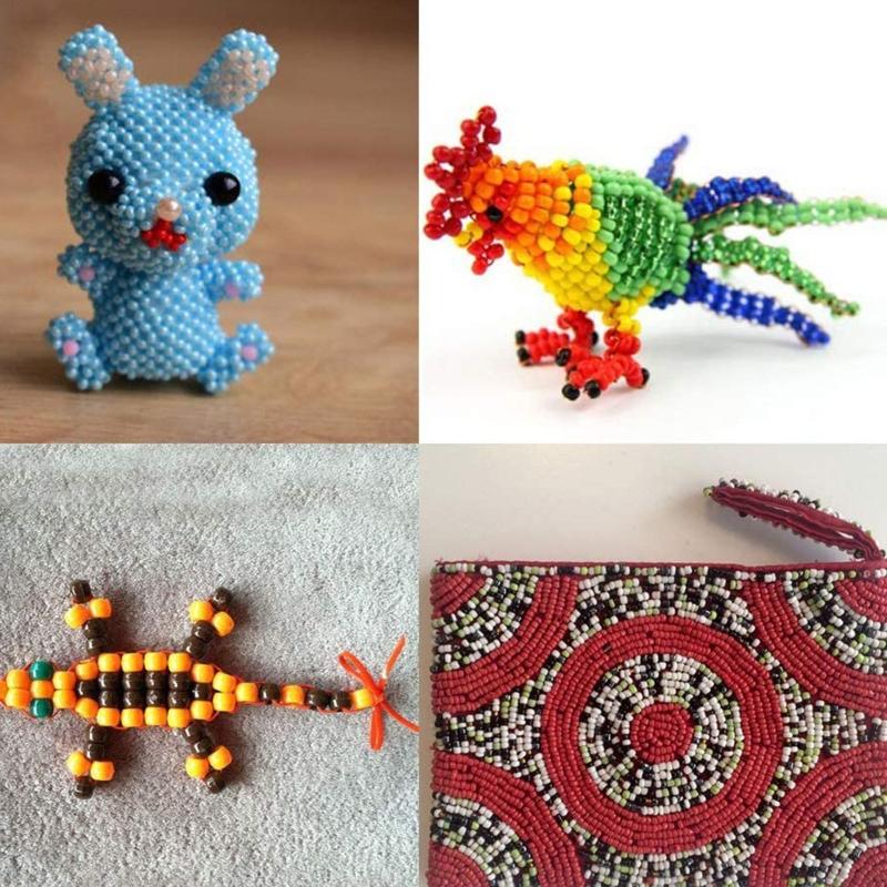 7000Pcs/15 Color Bracelet Glass Beads Small Craft Beads Kit Loose Spacer Bead for Jewelry Making with Storage Boxes