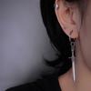 Piercied Stainless Long Vintage Sword Dangle Earrings Hanging Men Female Punk Ear Jewelry For Women