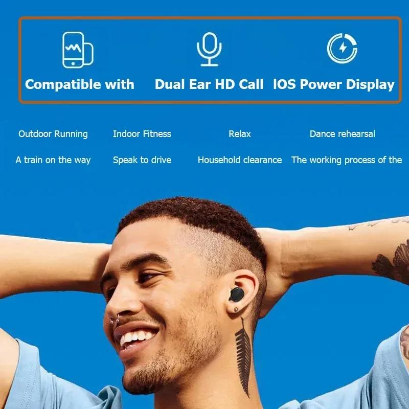 A6S Беспроводная Bluetooth-гарнитура 5.0 Наушники Спортивные звонки Музыкальные наушники-вкладыши с микрофоном для смартфонов