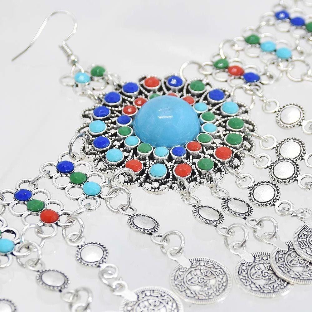Племенные афганские повязки на голову Бохо повязки с бусинами Женская цепочка на голову Головной убор Hanfu Цепочка на лоб