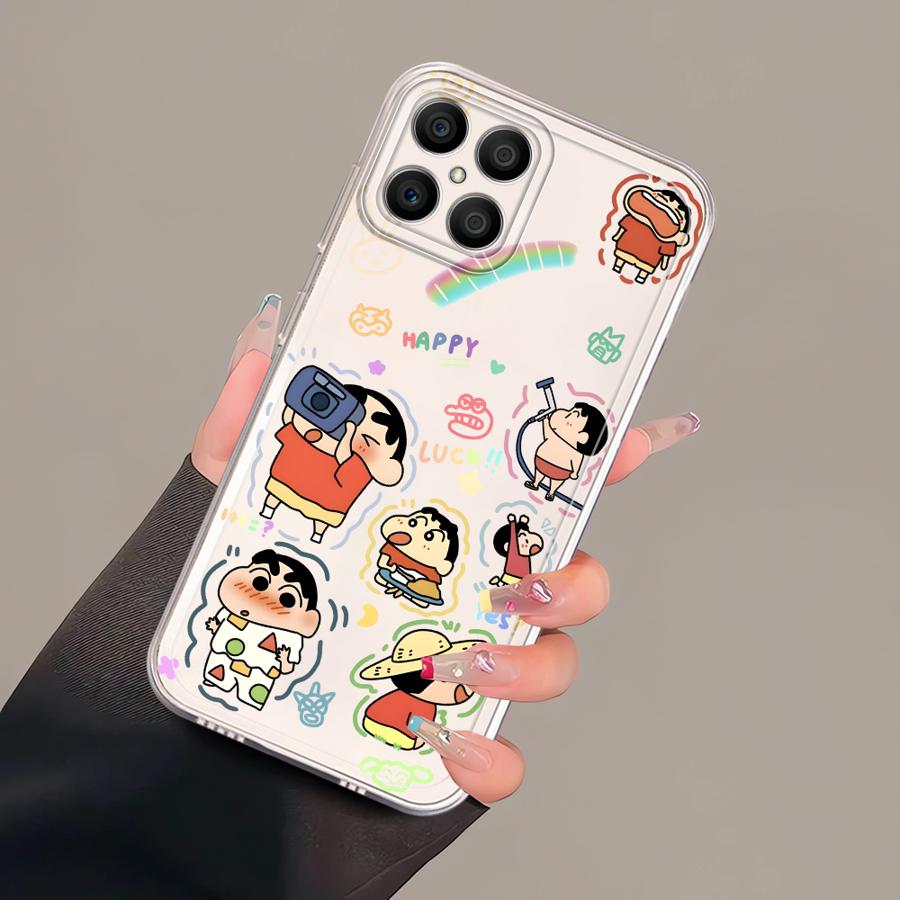 Colorful Crayon Shin Chan Soft Phone Cover Case for Honor X8b X9b 90 Lite X8a X8 X9a X7b