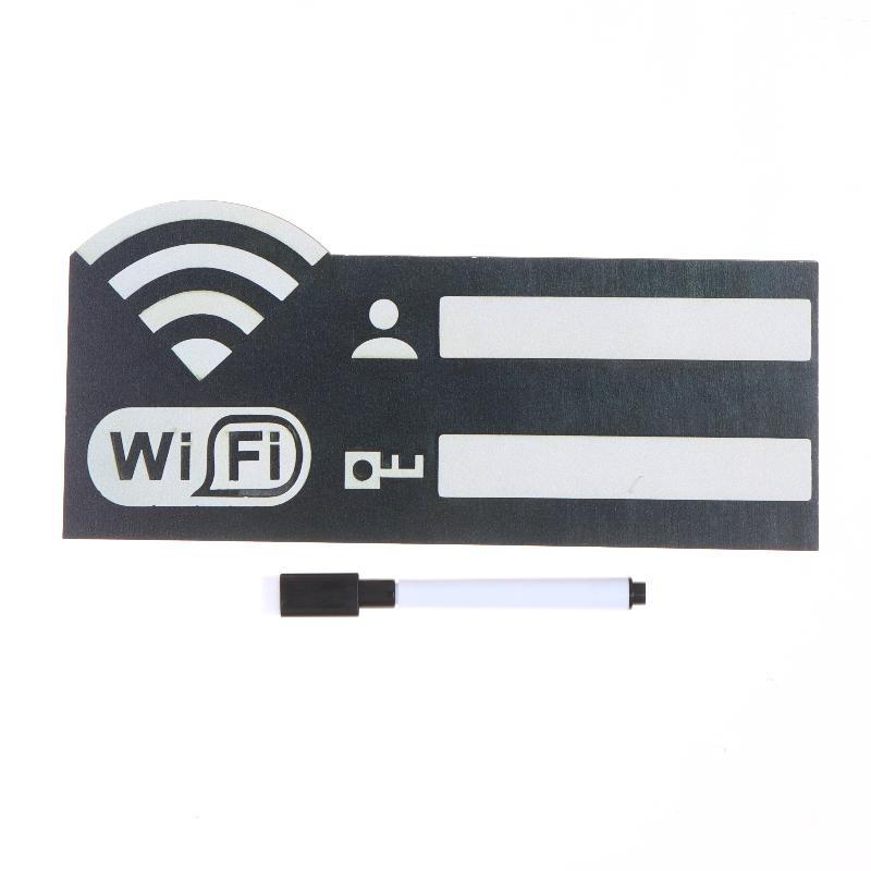 Wifi Password Sign Board Wooden 1pc Erasable Plate With Pen For Reception Counter Retail Shop