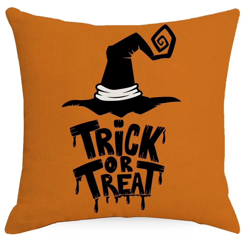 1 шт. Оранжевый элемент паутины на тыкве Хэллоуин наволочка удобная наволочка с текстурой имитации льна СЧАСТЛИВОГО ХЭЛЛОУИНА